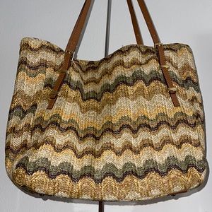 Steve Madden Weave and Leather Bag